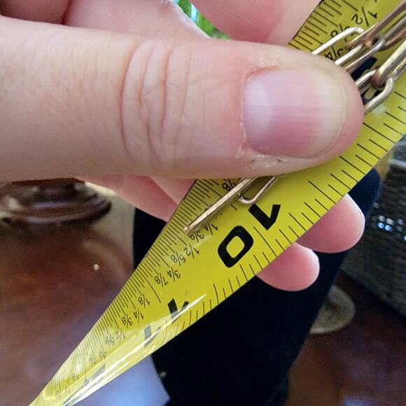 20 Inch Vintage Gold Paperclip Chain Necklace with Layered Link Statement Style - Picture 10 of 10